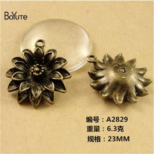 BoYuTe (20 Pieces/Lot) 23MM Antique Bronze Plated Alloy Receptacle Pendant Charms fit Diy Fashion Jewelry Findings Accessories