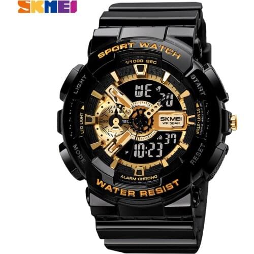 SKMEI Brand Digital Watch Shockproof Electronic Wrist Watch Mens Luxury Luminous Alarm Clock 50M Waterproof Hour Womens Watches