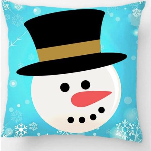 Snowman Cute Face Throw Pillow Case Decorative Cushion Cover Pillowcase Customize Gift High-quality By LVSURE For Car Sofa Seat