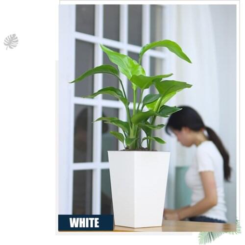 Brick Pattern Flowerpot Imitation Metal Plastic Flower Pot Square And Tall Type For Gardening Potted Plants XH8Z