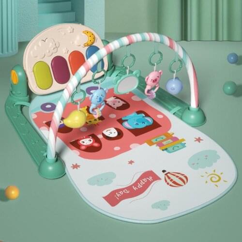 Baby Fitness Mat Musical Piano Pedal Fitness Rack Toy Educational Sensory Toy With Musics And Lights Suitable For Babies And Kid