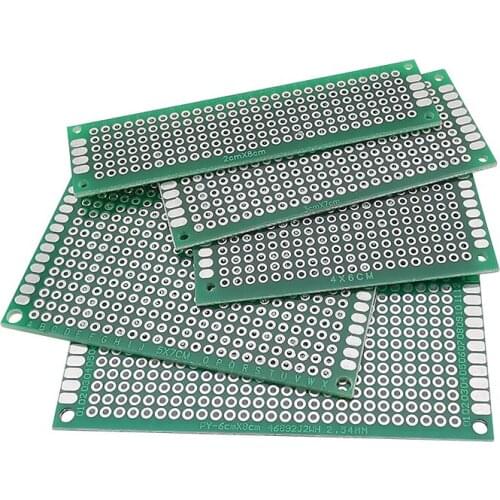 1Pcs Double Sided PCB Prototype Universal Printed Circuit PCB Board Protoboard for Arduino DIY Soldering 2x8 3x7 4x6 5x7 6x8cm