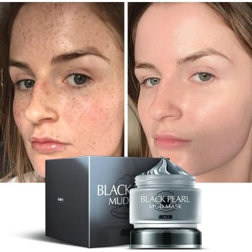 LAIKOU Black Pearl Mud Mask Facial Oil Control Moisturizing Whitening Blackhead Removal Korean Mask Skin Care