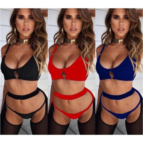 Meihuida Swimwear Beach Women Bikini 2019 Women Sexy Bandage Bikini Push-up Padded Swimsuit Monokini Swimwear Bathing Suit Women
