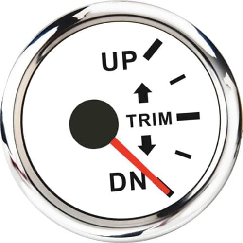 Boat Trim Gauge Outboard Engine Trim Tilt Gauge Right Display White Dial