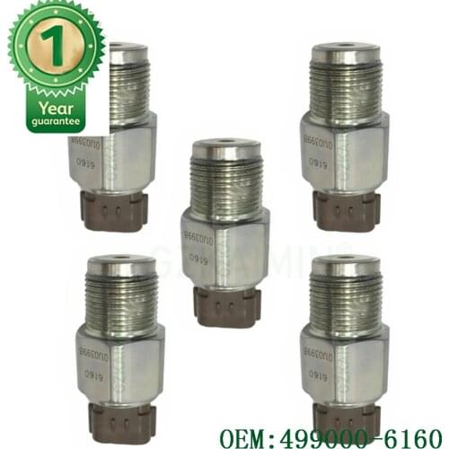 Set 5 499000-6160 6160 FUEL RAIL HIGH PRESSURE SENSOR for ISUZU for MITSUBISHI Pathfinder 2.5L D40 Rail Pressure Sensor