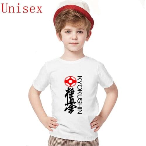 New Fashion Tee Kyokushin Karate Masutatsu Oyama Karate Custom kids clothes boys Tee Casual cotton kids clothes girls 8 to 12