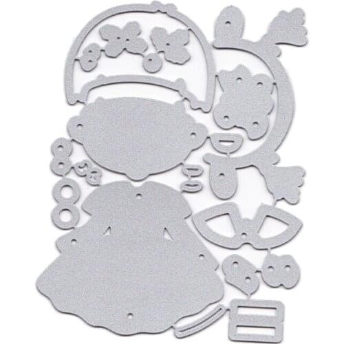 Litter Girl Metal Cutting Dies Stencil Scrapbooking DIY Album Stamp Paper Card
