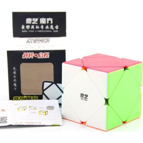 Qiyi Qicheng Skew Magic Cube 56mm Stickerless Speed Cube Stickerless/Qicheng A Black Puzzle Toys for Kids