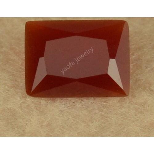 Sale 2x3~13x18mm Dark Red Frosted Bottom Glass Gems Right Angled Rectangle Shape Not Polished Back Loose Synthetic Glass Stone