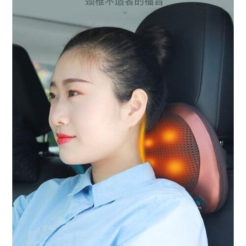 Relaxation Massage Pillow Electric Shoulder Neck Infrared Heating Massager Car Home Shiatsu Massage Tool Relieve Stress Pillow