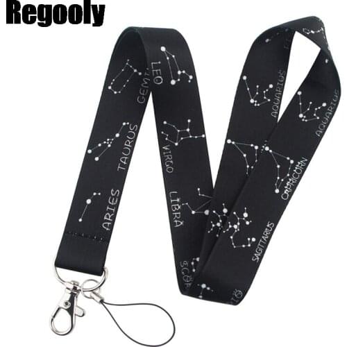 Romantic Starry Sky Constellation Lanyard for Keys Phone Cool Neck Strap Lanyard for Camera Whistle ID Badge Cute webbings