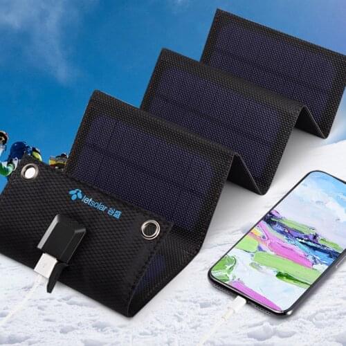 MS9 Foldable Solar Charger Portable Solar Charging Panel IPX4 Camping Outdoor Use Waterproof Fast Charge for Smartphones Tablet