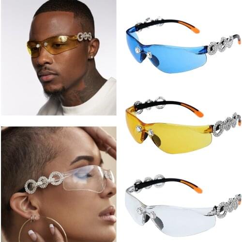 Frameless Crystal Sunglasses PC Sun Glasses Sport Party Supplies Fashion UV Sunglasses