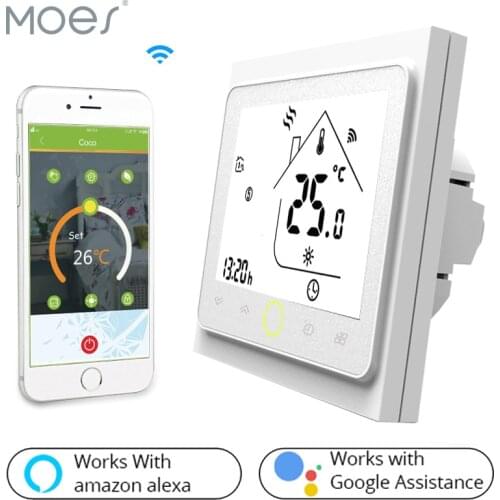 WiFi Smart Thermostat Temperature Controller for Water/Electric floor Heating Water/Gas Boiler Works with Alexa Google Home