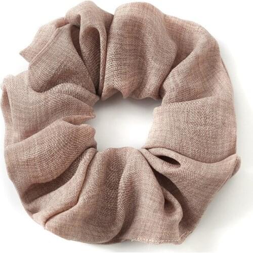 Korea Designer Cute Hair Schrunchie For Women OL Office Party Plaid Fabric Hair Accessories Casual Schrunchy VSCO Girls