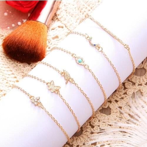 Fashin Cz Evil Eye Bracelets For Women Gold Bear Pulseras Mujer Cute Butterfly Bracelet Femme Summer Jewelry