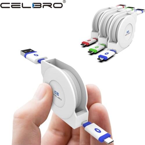 1M 2M 3M Retractable USB Type C Cable USB C Charging Cable Phone Charger Adapter Type-c Charging Wire Cord for Samsung Huawei