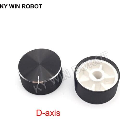 1 pcs 25x13mm 6mm Shaft Hole Aluminum Alloy Potentiometer Knob Black (D-axis)