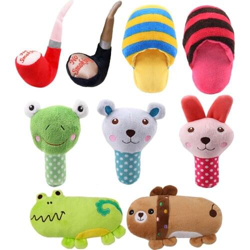 1pc Plush Dog Toys Squeaky Red Blue Pig Green Frog Puppy Chew Toy Interactive Cat Toys Pet Dog Sound Toys For Small Medium Dogs