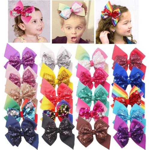 20PCS Boutique Grosgrain Ribbon 6 Inches Hair Bows Alligator Hair Clips for Baby Girls Toddlers and Kids