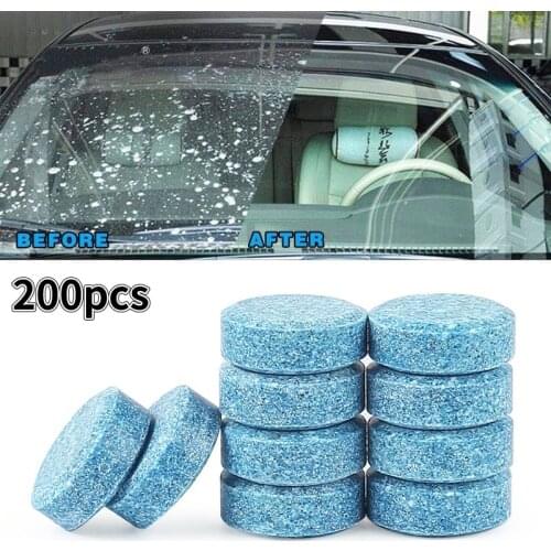 Car Solid Cleaner Auto Window Windshield Glass Cleaning Effervescent Tablets Spray Cleaner Tool Car Accessories 20/50/100/200Pcs