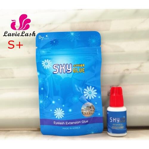 5 bottles Original Korea Sky Glue S+ Red cap drying 1-2s last 6-7 weeks fastest and strongest eyelash extensions glue