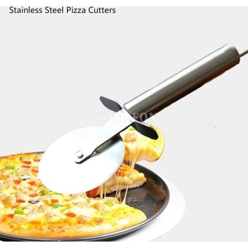 500Pcs/Lot Stainless Steel Pizza Wheels Cutters Multifunction High Quality Cake Pizza Cutters Kitchen Cooking Tool