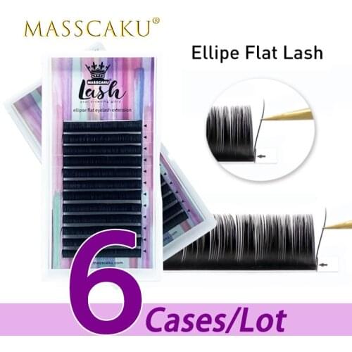 6case/lot Wholesale professional private label matte black 0.15 0.20 thickness eyelash extensions flat eyelashes lash tray