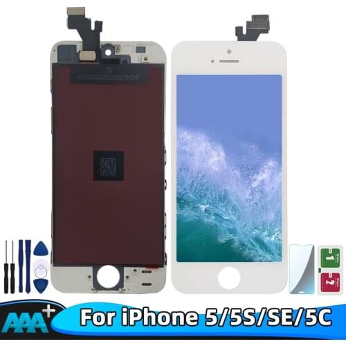 AAA+++Display For iPhone 5 5S SE 5C LCD Display Assembly LCD Touch Screen No Dead Pixel+Tempered Glass