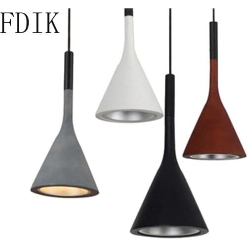 American Rural Pendant Light Creative Chandelier Industry Antique Cement Lamp for Restaurant Bar Club Dinning Lighting Fixure