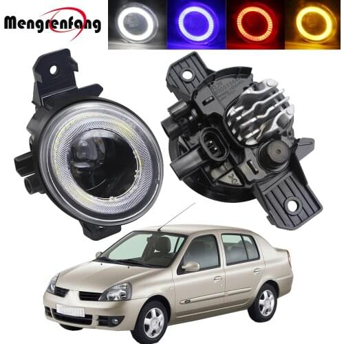 2in1 Car LED Fog Light Assembly Angel Eye DRL Daytime Running Lamp 30W 8000LM 12V For Renault Symbol (LB0/1/2_) Saloon 1998-2010