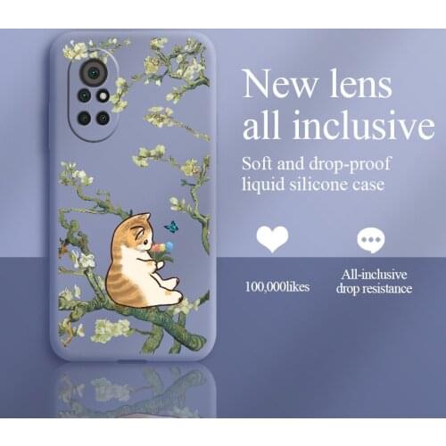 Blue Butterfly Phone Case For Huawei Nova8 8Pro 8SE Nova 7 7Pro 7SE 6 6se 5 5Pro 5Z 5I 5Ipro 5T 4 4E Liquid Silicone Cover