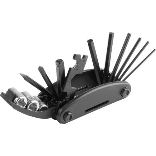 16 in 1 Bicycle Repair Tools Bike Folding Multitool Portable with Hexagon Wrench Mountain Waterproof Cycling Elements