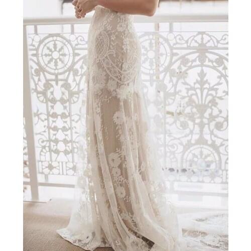 3 Yards Ivory Lace Fabric, French Chantilly Embroidered Wedding Lace Scalloped Borders