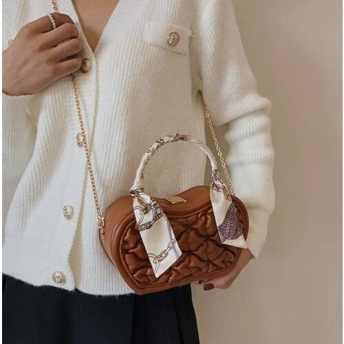 Small flip messenger bag nylon messenger bag womens chain PU handbag designer one-shoulder handbag female letter wallet