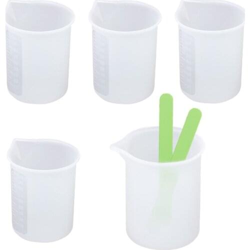 100ml Measuring Cups and Silicone Stirring Rod Set 100ml Mixing Cup Epoxy Resin Mixed Supplies Cup Jewelry Making