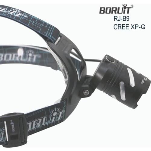 Boruit ZOOM Headlamp rechargeable zoom LED light High Brightness 3 Mode 18650 Battery OR 3pcs AAA Battery WIth usb cable charger