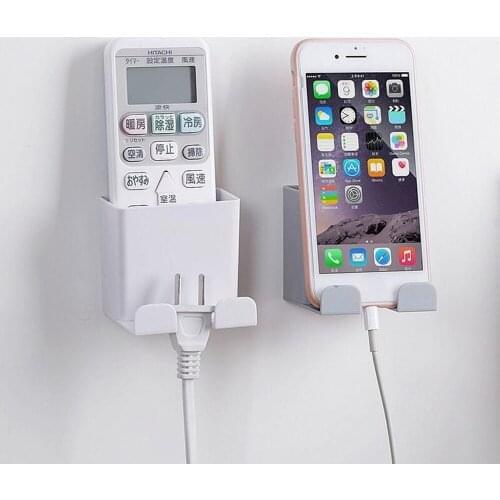 Wall Mounted Organizer Storage Box Remote Control Air Conditioner Stand Holder Hotel Office Home Storage Organization