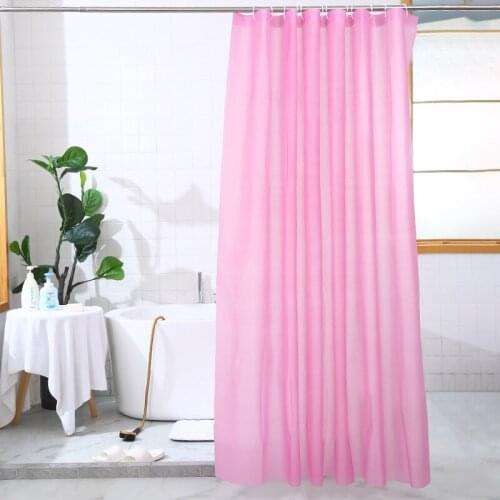 Solid Color Waterproof PEVA Shower Curtain Small Fresh And Thick Multi-color Eco-friendly Bathroom Curtain With Hook Home Decor