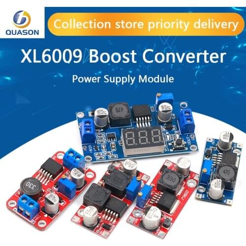 XL6009 4A Boost Converter Step Up Adjustable 15W 5-32V to 5-50V DC-DC Power Supply Module High Performance Low Ripple