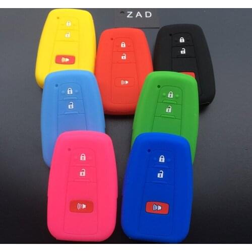 ZAD 3 buttons Silicone ruber Car Key Cover case shell set holder protector for toyota Prius remote car key case accessories