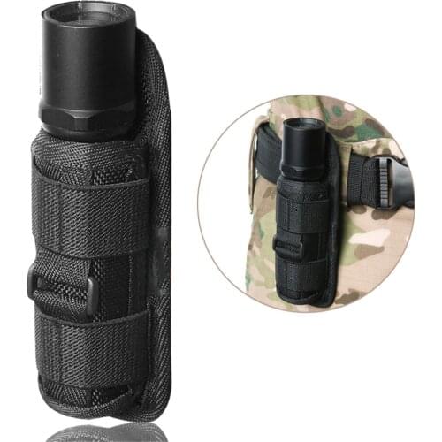 Tactical Flashlight Pouch Holster Portable 360 Degrees Rotatable Clip Torch Cover For Belt Flashlight Holder Hunting Accessories