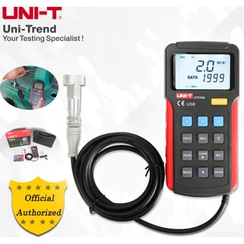 UNI-T UT315A handheld vibration testers; acceleration/speed/displacement split vibrometer/USB communication