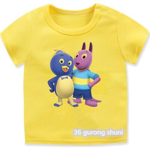 Funny boys t-shirts cute Backyardigans cartoon print toddler tshirts summer casual childrens clothing cute kids tshirt tops