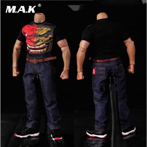 1:6 Scale Male Clothes Classic Denim Trousers Man Jeans Pants for 12 Inches Muscular Men Body Action Figure Accessories