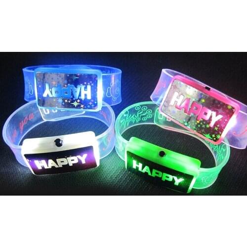 Luminous Toys/Illuminated watch with flash bracelet/happy colorful bracelet/colorful light/baby toys for children/toy/best gift