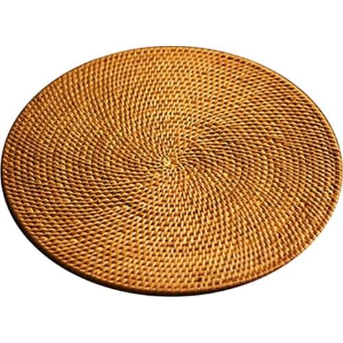 1pc Drink Coaster Handmade Braided Round Cup Coaster Cup Mat Woven Coaster For Home Cup Mat Cup Accessories