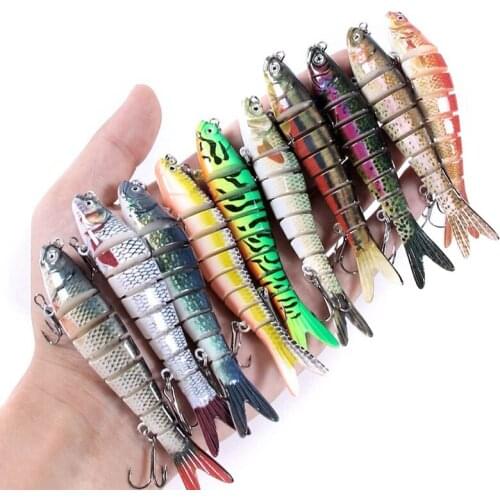 10 Colors 10cm 11.4g Sinking Wobblers 8 Segments Fishing Lures Multi Jointed Swimbait Hard Bait Fishing Tackle Accessories