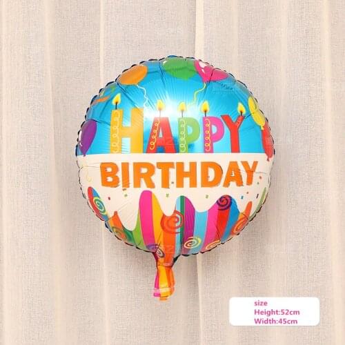 18-inch round Happy Birthday balloons holiday party decoration balloon toys for children wholesale